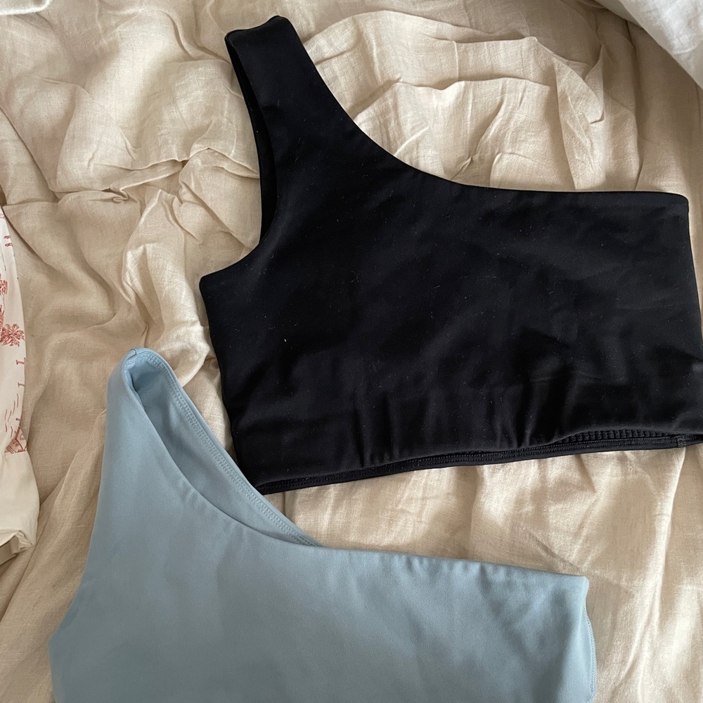 Girlfriend collective one shoulder bra/top